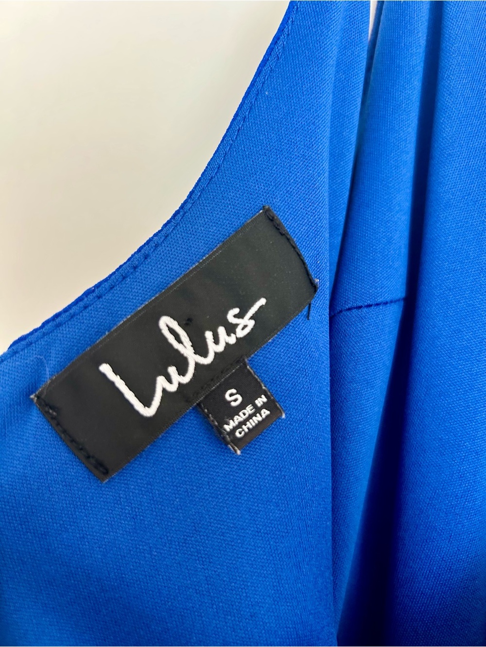 Lush Royal Blue Wide-Leg Jumpsuit – Women’s Small – Tie Waist